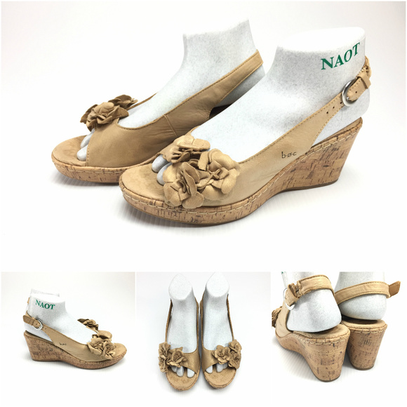 Boc Born Concept cork wedge floral sandals G2-4 - Picture 1 of 8
